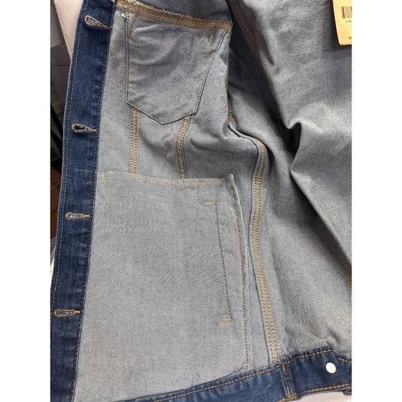 Silver Jeans Co. Selena Trucker Blue Denim Jean Jacket Small - Picture 8 of 10